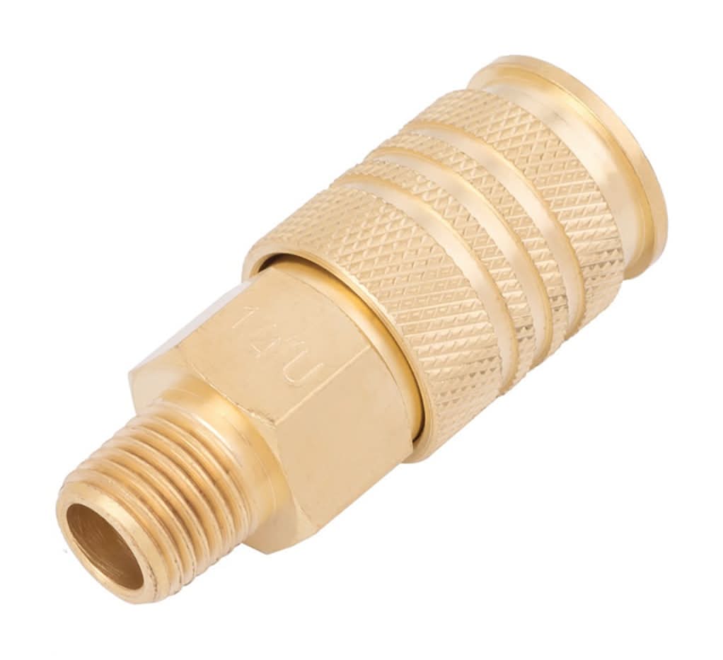 Kobalt Brass NPT Coupler (M) 1/4-in Universal