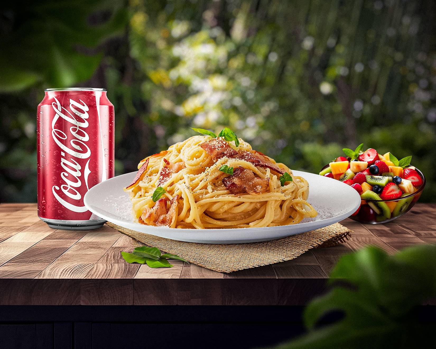 Menu pâtes à la carbonara