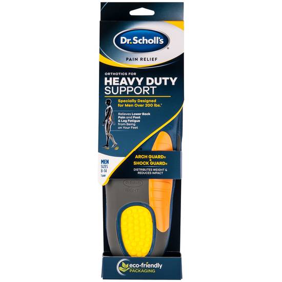 Dr. Scholl's Men's Pain Relief Orthotics Size 8 to 14, 1 PR, For Heavy Duty Support