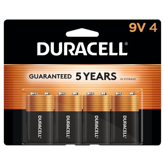 Duracell 9v Coppertop Alkaline Batteries (4 ct)