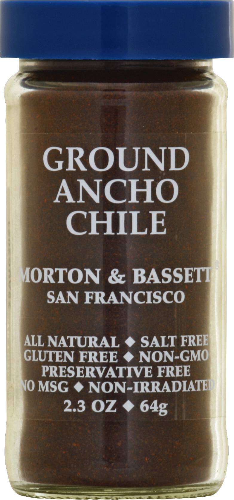 Morton & Bassett All Natural Ground Ancho Chile Salt Free (2.3 oz)