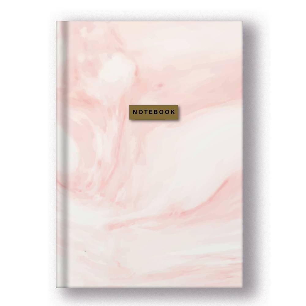 Caderno Gift A5 capa dura 96 folhas Liso Rosa Marble