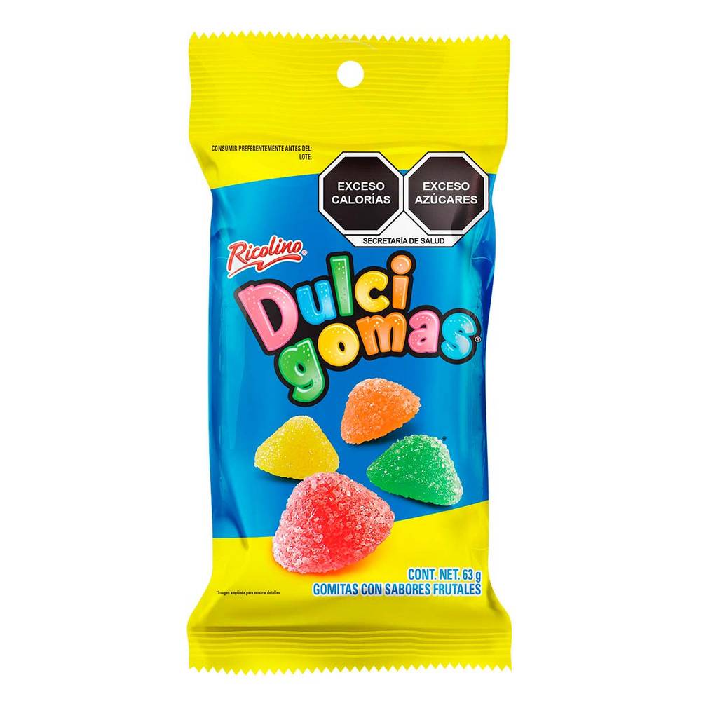 Ricolino · Gomitas dulcigomas, frutal (63 g)