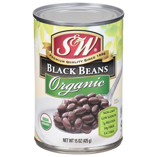 S&W Organic Black Beans (15 oz)