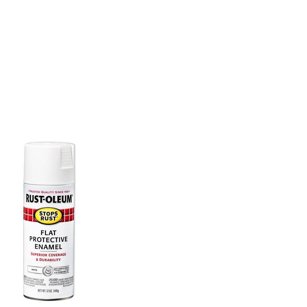 Rust-Oleum Stops Rust Flat White Spray Paint (NET WT. 12-oz) | 7790830