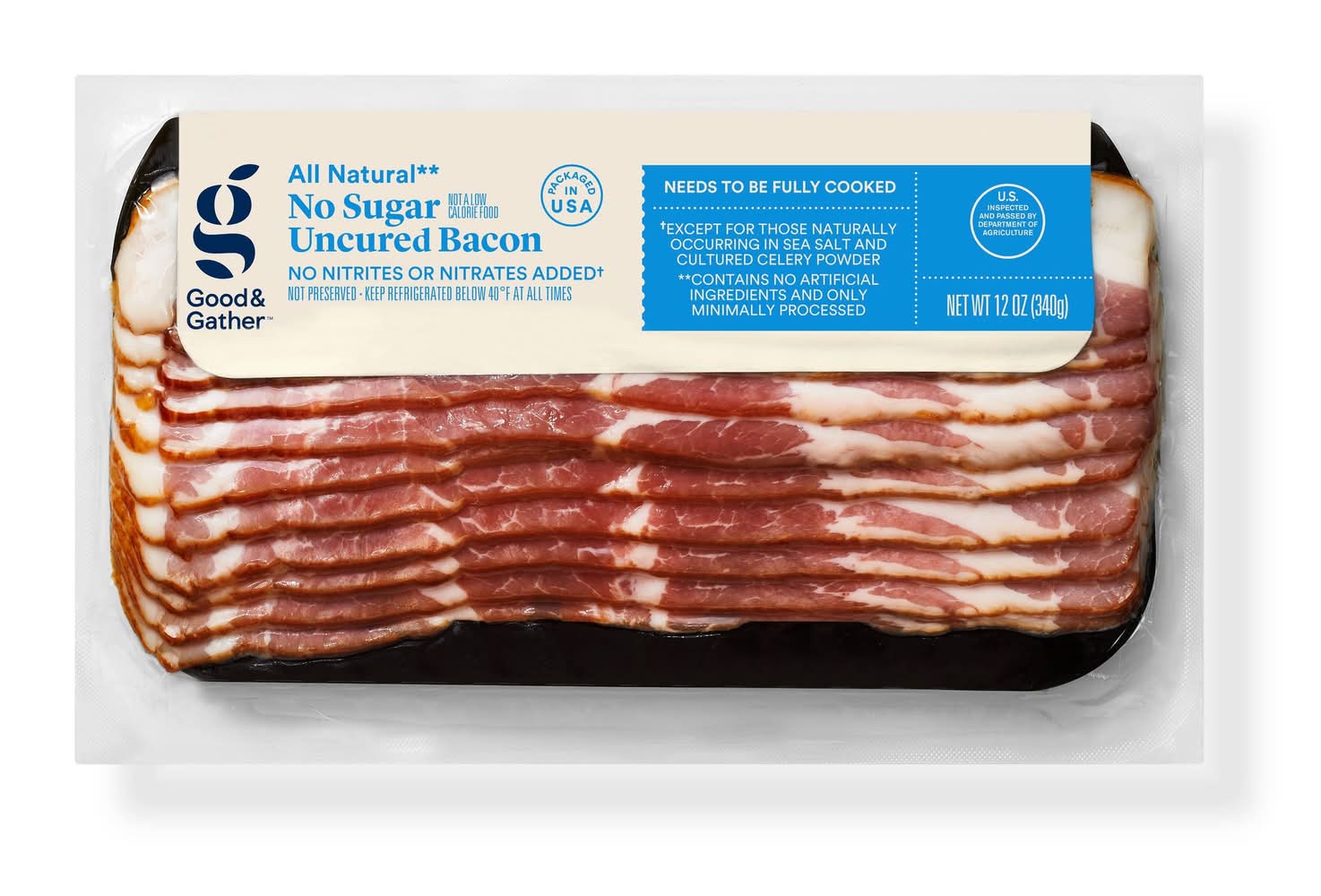 Good & Gather Uncured No Sugar Bacon (12 oz)