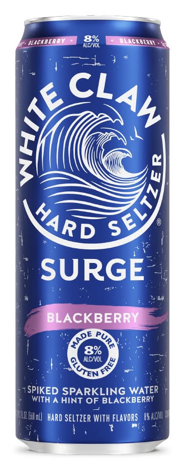 White Claw Surge Spiked Sparkling Water Hard Seltzer, Blackberry (19.2 fl oz)