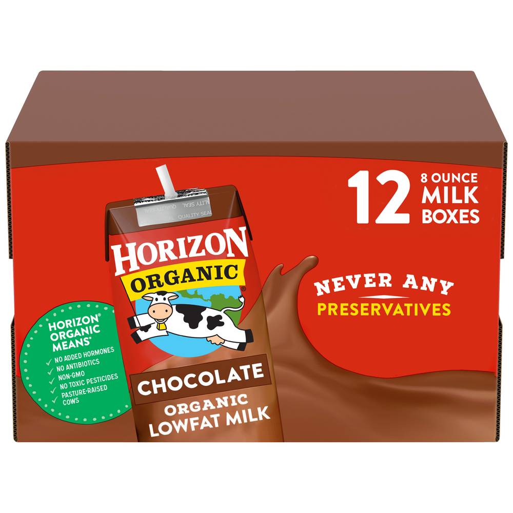 Horizon Organic Chocolate Lowfat Milk (12 x 8 fl oz)