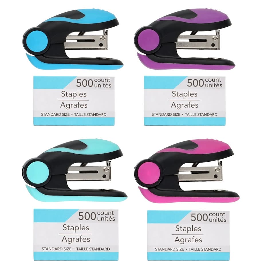 Colorful Mini Staplers With 500 Staples