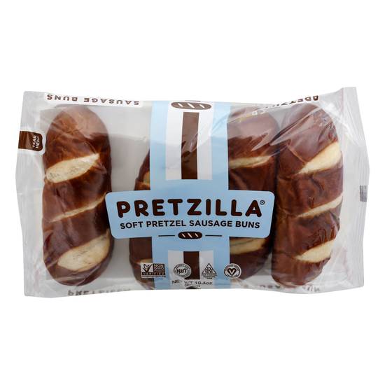 Pretzilla Soft Pretzel Sausage Buns