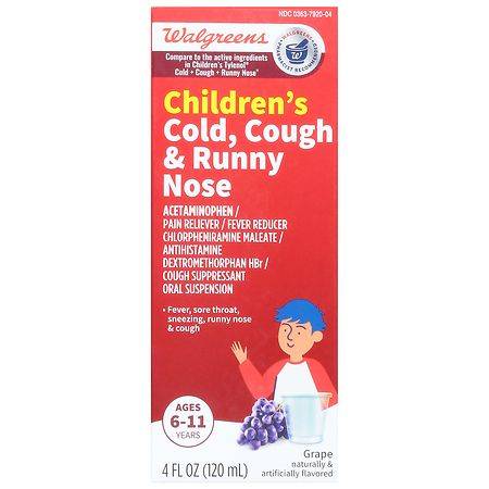 Walgreens Childrens Cold and Cough and Runny Nose ( grape)