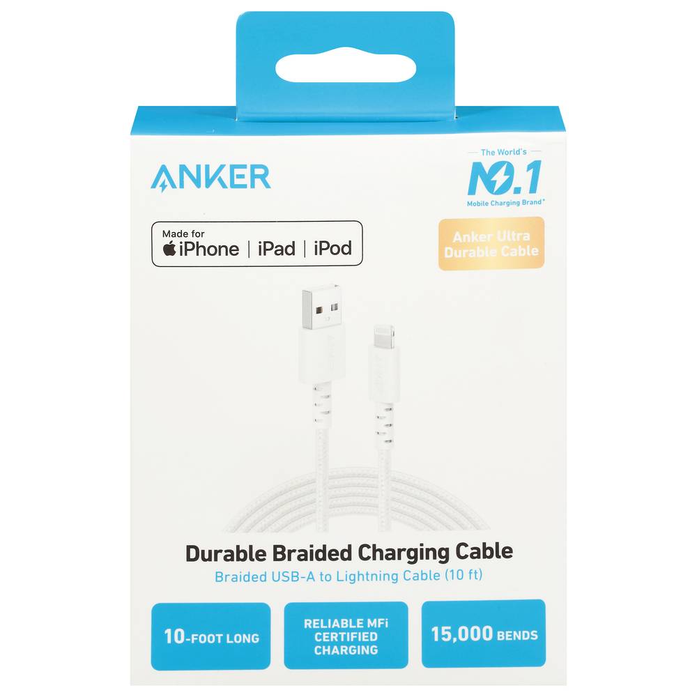 Anker Durable Braided Usb-A Charging Cable (10ft)