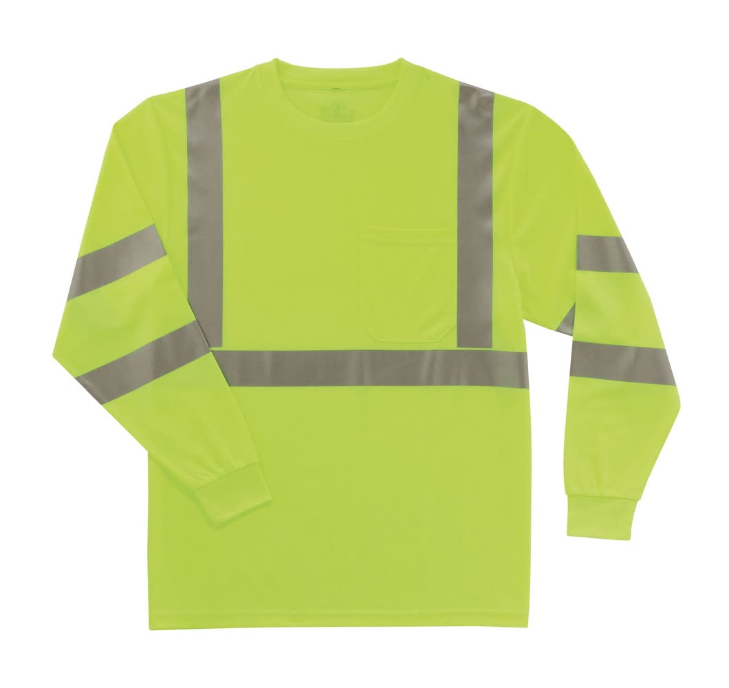 Ergodyne Type R, Class 3 Adult unisex Yellow Short sleeve Striped T-shirt ( XL )