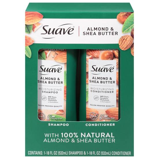 Suave Almond & Shea Butter Shampoo & Conditioner (2 x 18 fl oz)