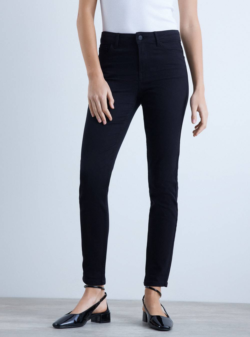 Alaniz jeans skinny liso básico negro 't 44