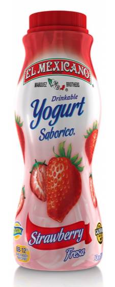 El Mexicano - Strawberry Yogurt Drink, 7 oz - 12-pack (1X12|Case of 1)