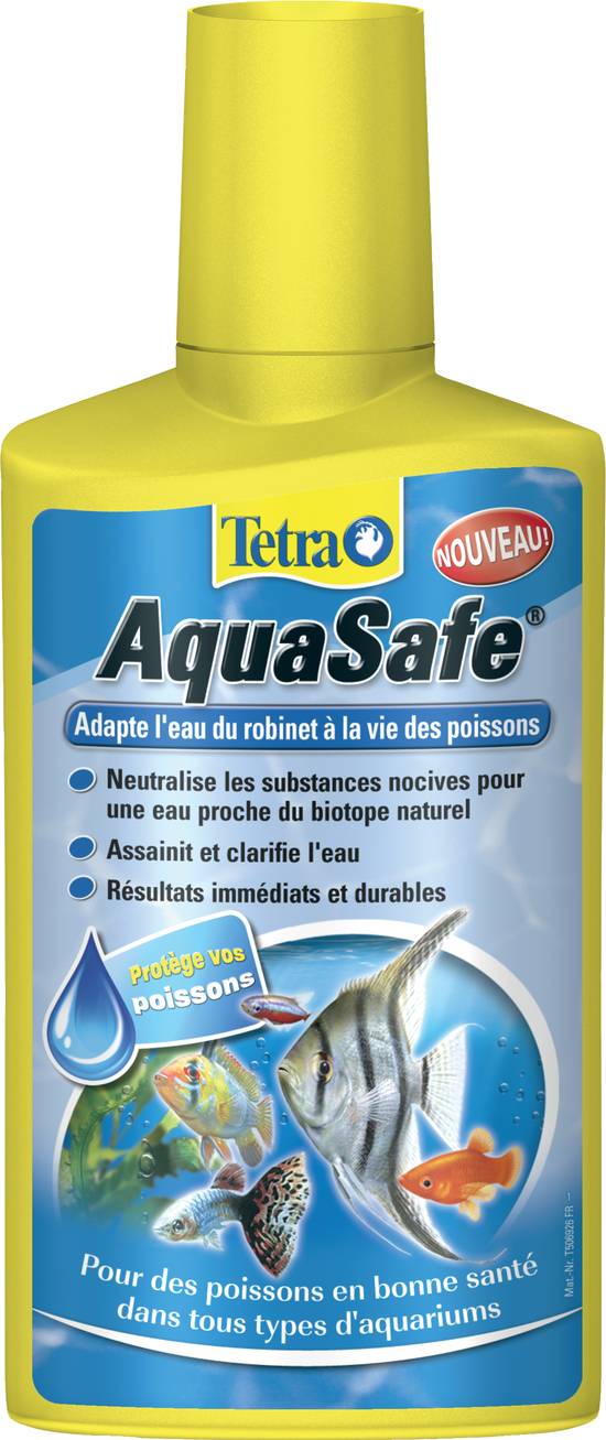 Tetra - Aquasafe pour poissons adapte l'eau du robinet à la vie des  poissons neutralise les substances nocives (250 ml) en livraison à  proximité