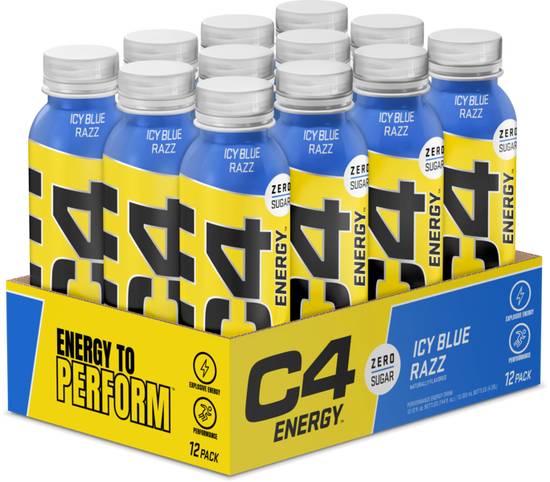 Cellucor C4 Zero Sugar Energy Drink (12 pack, 12 fl oz) (icy blue razz)