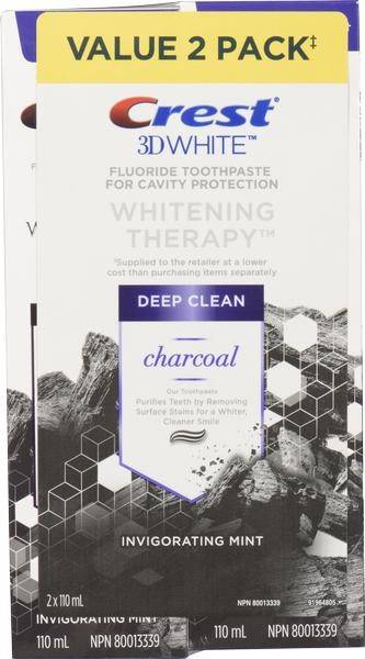 Crest 3d White Whitening Therapy Charcoal (2 units)