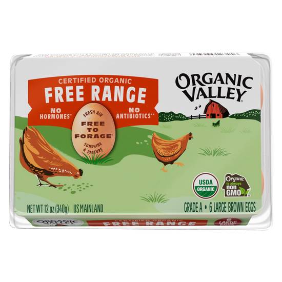 Organic Valley Large Brown Eggs - 6 CT