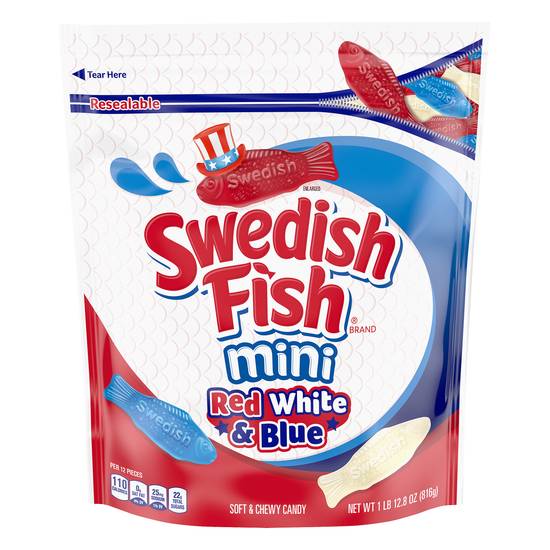 Swedish Fish Red White & Blue Candy (28.8 oz)