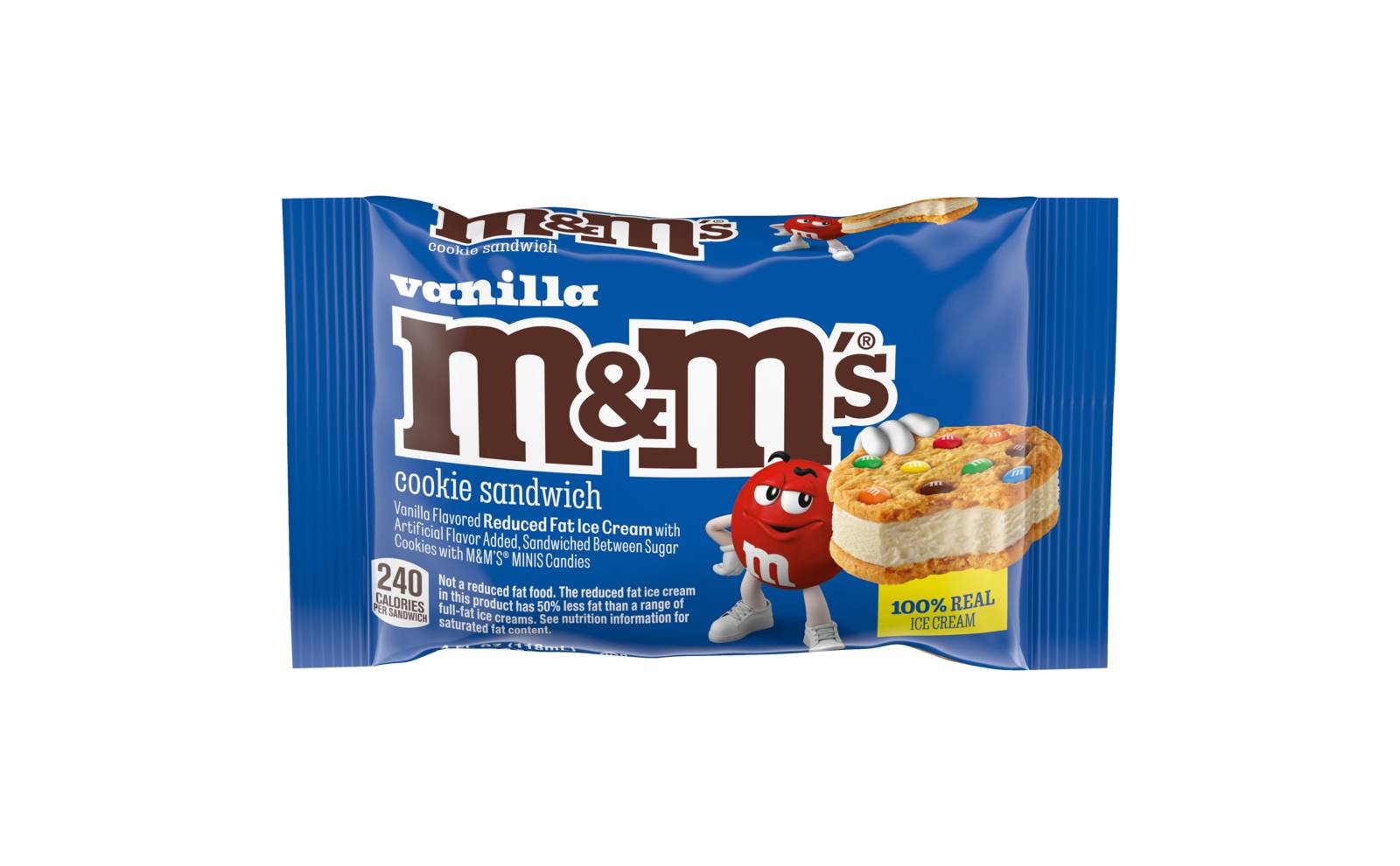 M&M's Cookie Ice Cream Sandwich, Vanilla (4.2 oz)