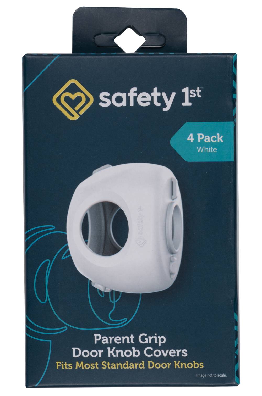 Safety 1st Parent Grip Door Knob Covers, White (51 lbs, 4 ct)