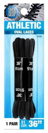 Shoe Gear 36" Athletic Oval Laces, Black