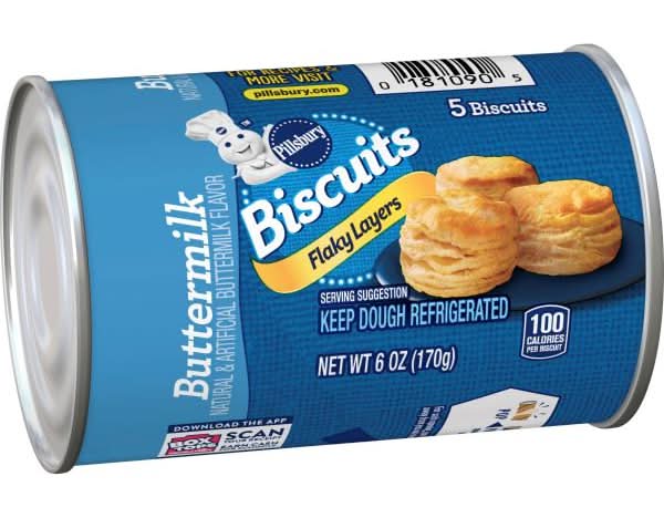 Pillsbury Flaky Layers, Buttermilk (6 oz, 5 ct)