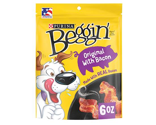 Beggin' strips bocadillos con tocino