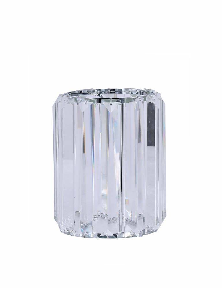 Style Selections 6-in x 5-in Cylinder Crystal Vanity Light Shade with 2-1/4-in fitter | N256C