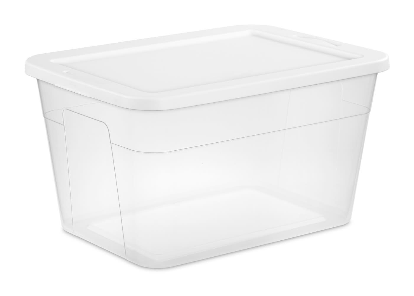 Brightroom Storage Box With Lid, 56 qt, White