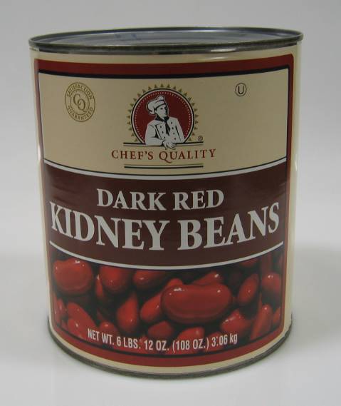 Chef's Quality - Dark Red Kidney Beans - #10 cans (Case of 6)