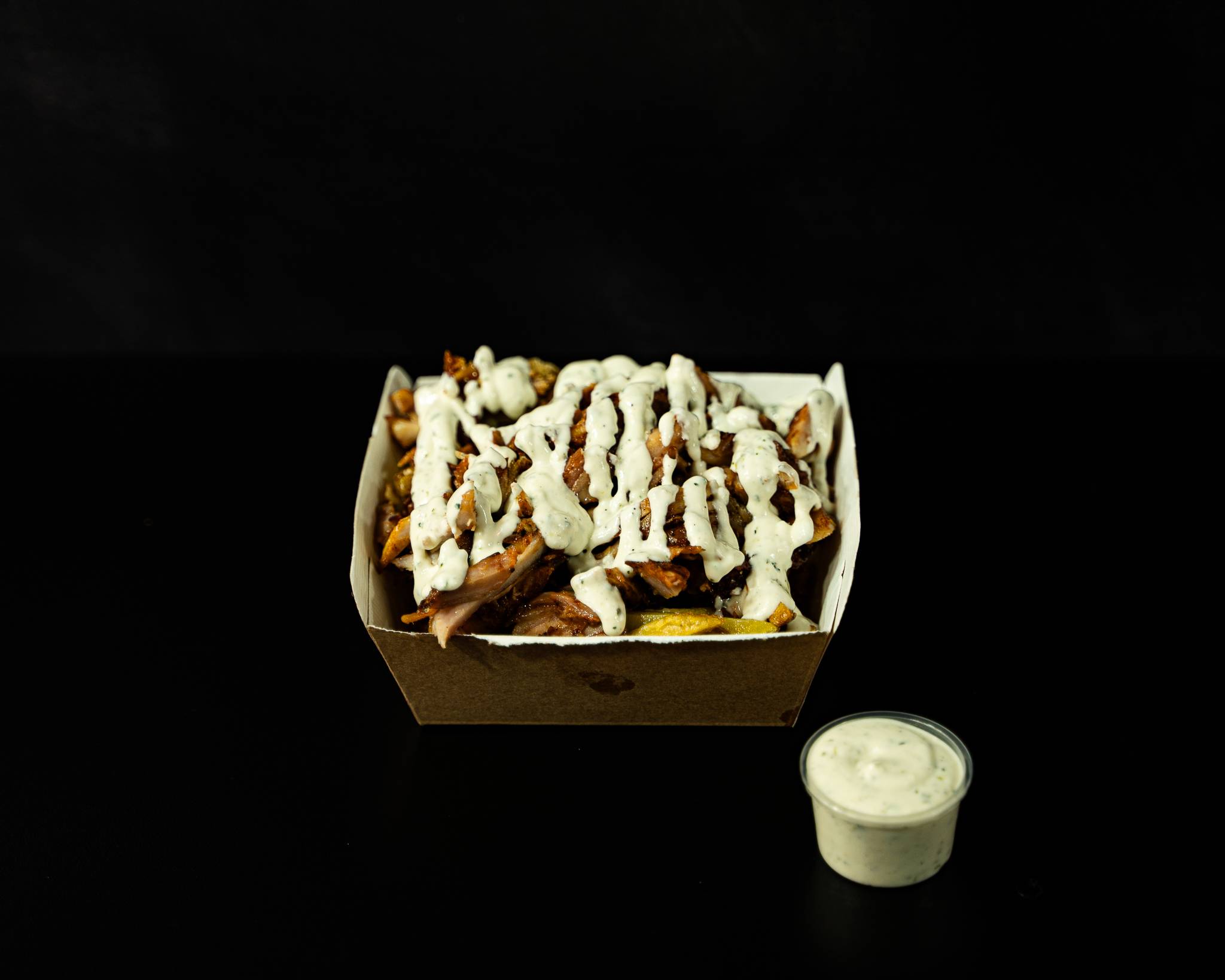 Frites Maison Viande Kebab Sauce Blanche