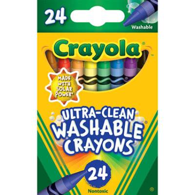 Crayola Ultra Clean Nontoxic Washable Crayons, Assorted (24 ct)