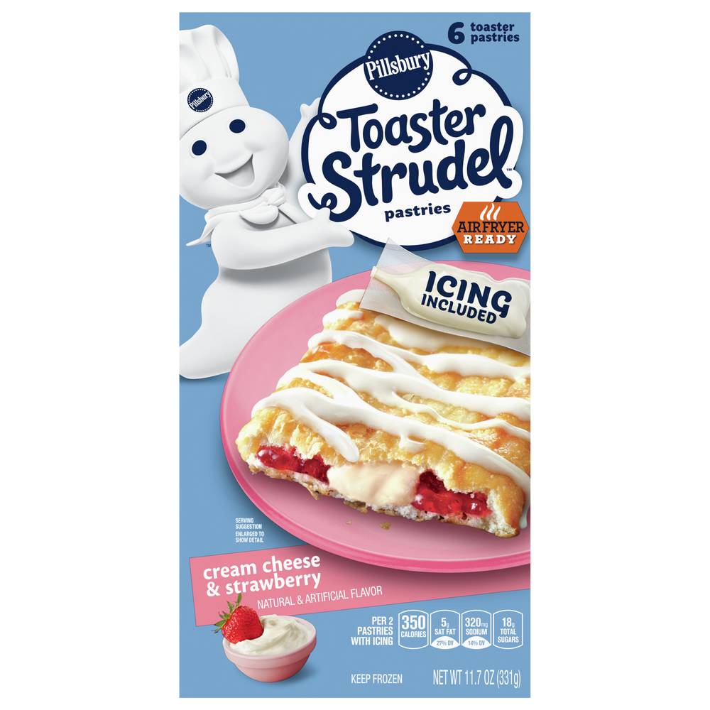 Pillsbury Toaster Strudel Pastries, Cream Cheese-Strawberry (11.7 oz, 6 ct)