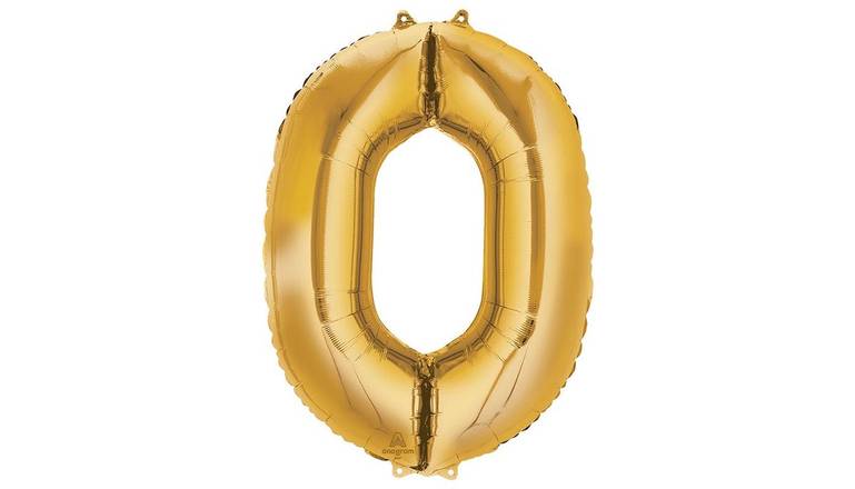 35'' Gold Number (0) - Balloon