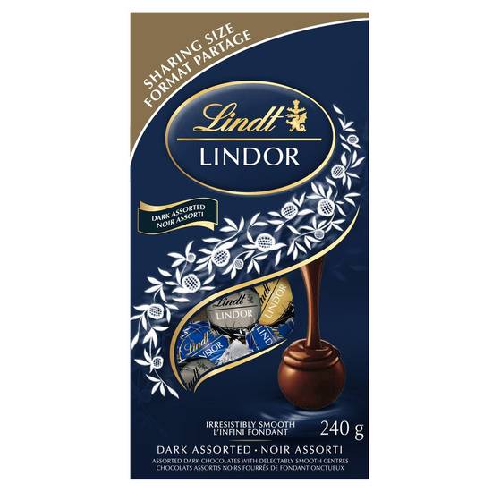 Lindt Lindor Dark Assorted Chocolate Truffles (240 g)