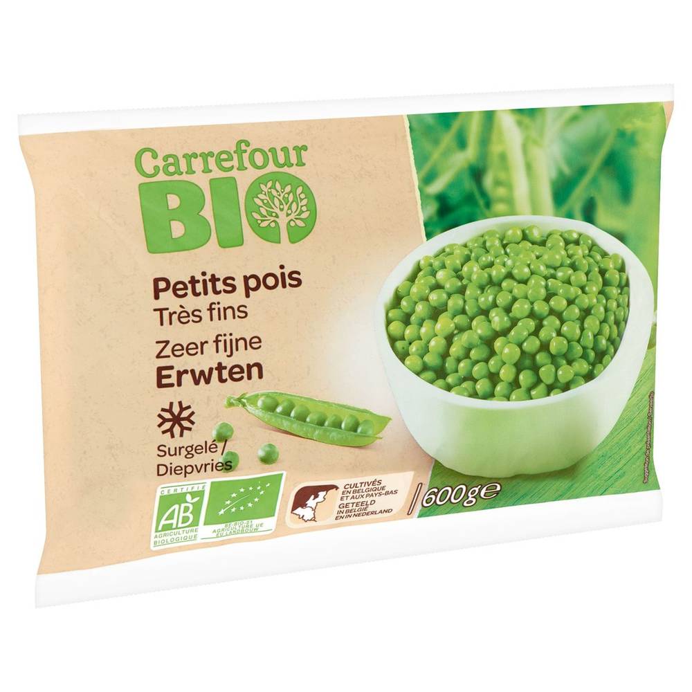 Carrefour Bio Petits Pois Très Fins 600 g