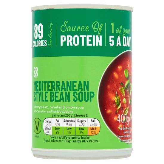 Co-Op Mediterranean Style Bean Soup 400g