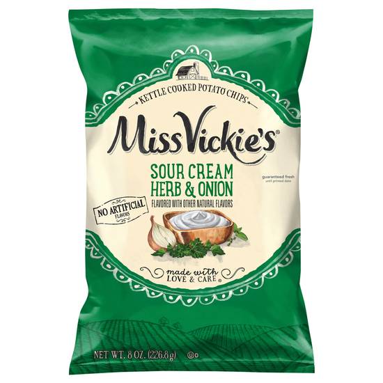 Miss Vickie's Kettle Cooked Potato Chips (sour cream herb & onion)