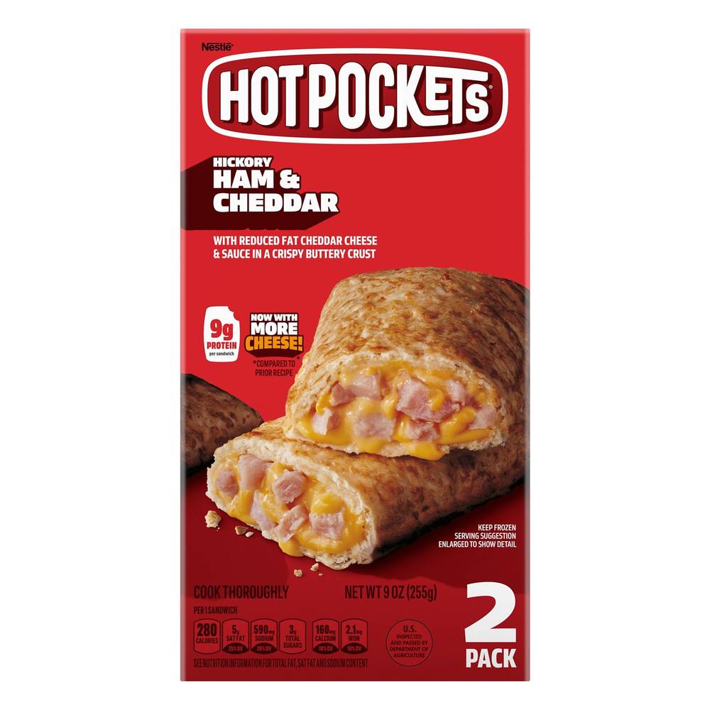 Hot Pockets Ham and Cheddar Crispy Buttery Crust (9 oz, 2 ct)