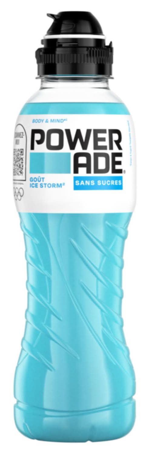 Powerade - Boisson énergisante sans sucre, ice storm (500ml)