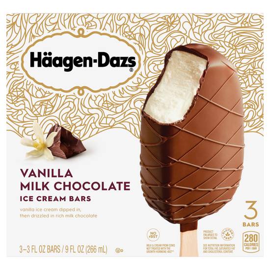 Häagen-Dazs Vanilla Milk Chocolate Ice Cream Bars (3 ct)