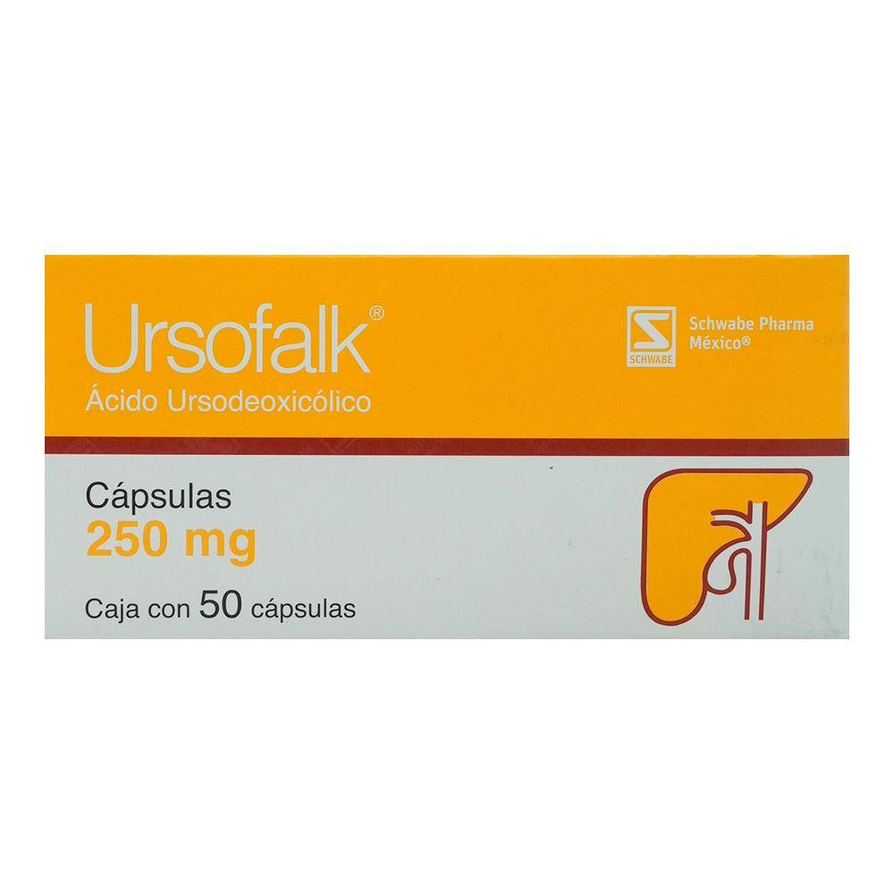 Schwabe · Ursofalk ácido ursodeoxicólico cápsulas 250 mg (50 un)