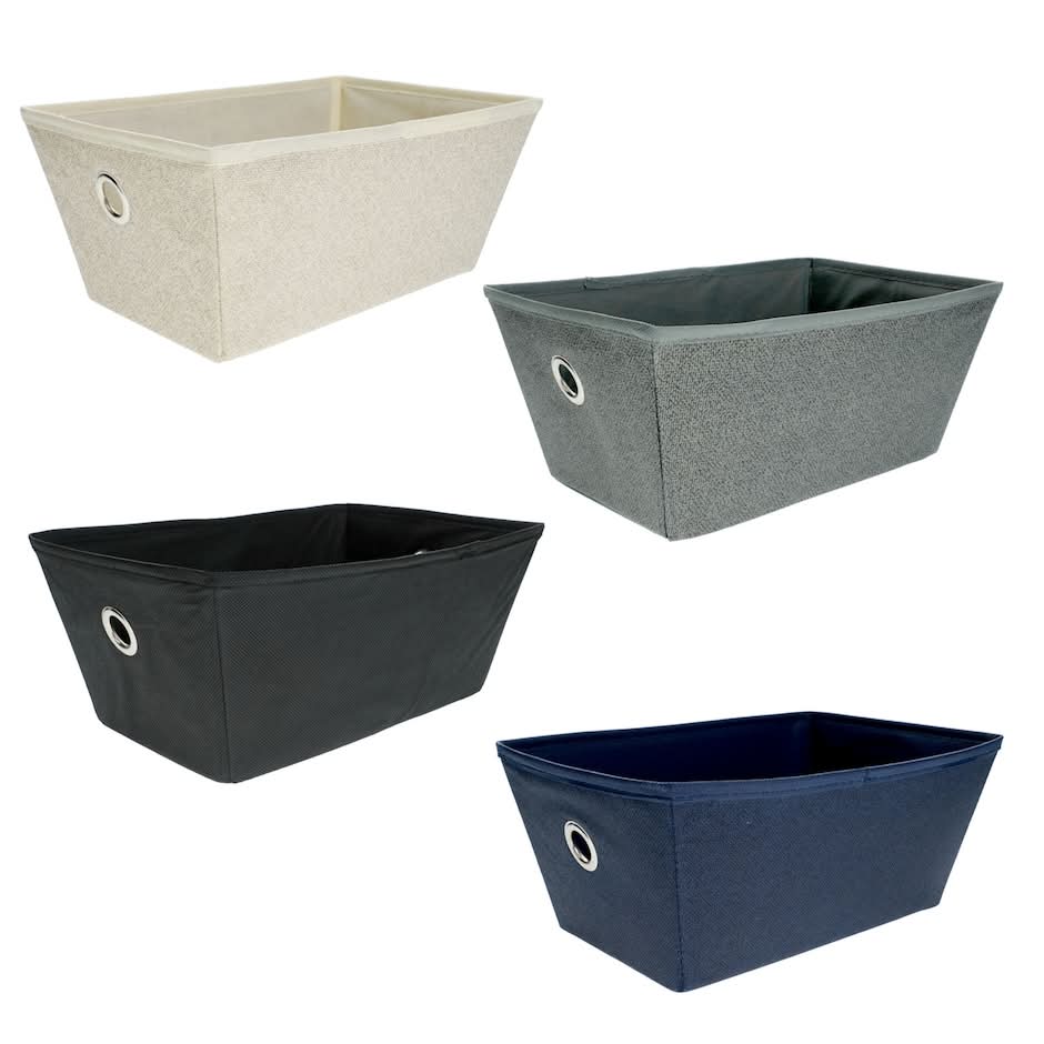 Essentials Fabric Storage Baskets With Grommet, Assorted