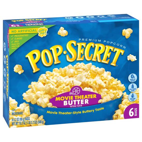 Pop Secret · Movie Theater Butter Popcorn (6 x 3.2 oz)