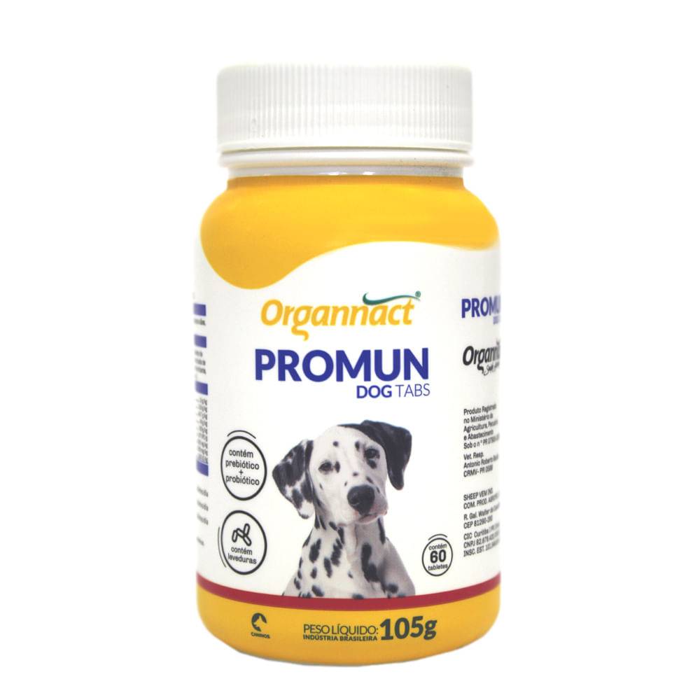 Organnact suplemento vitamínico promun tabs para cães (105g)