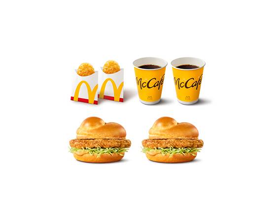 朝マックで！チキンタツタデリバリーセット Morning Tatsuta Delivery Set