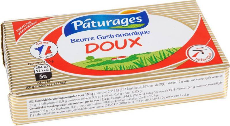 Beurre gastronomique doux - paturages - 125g
